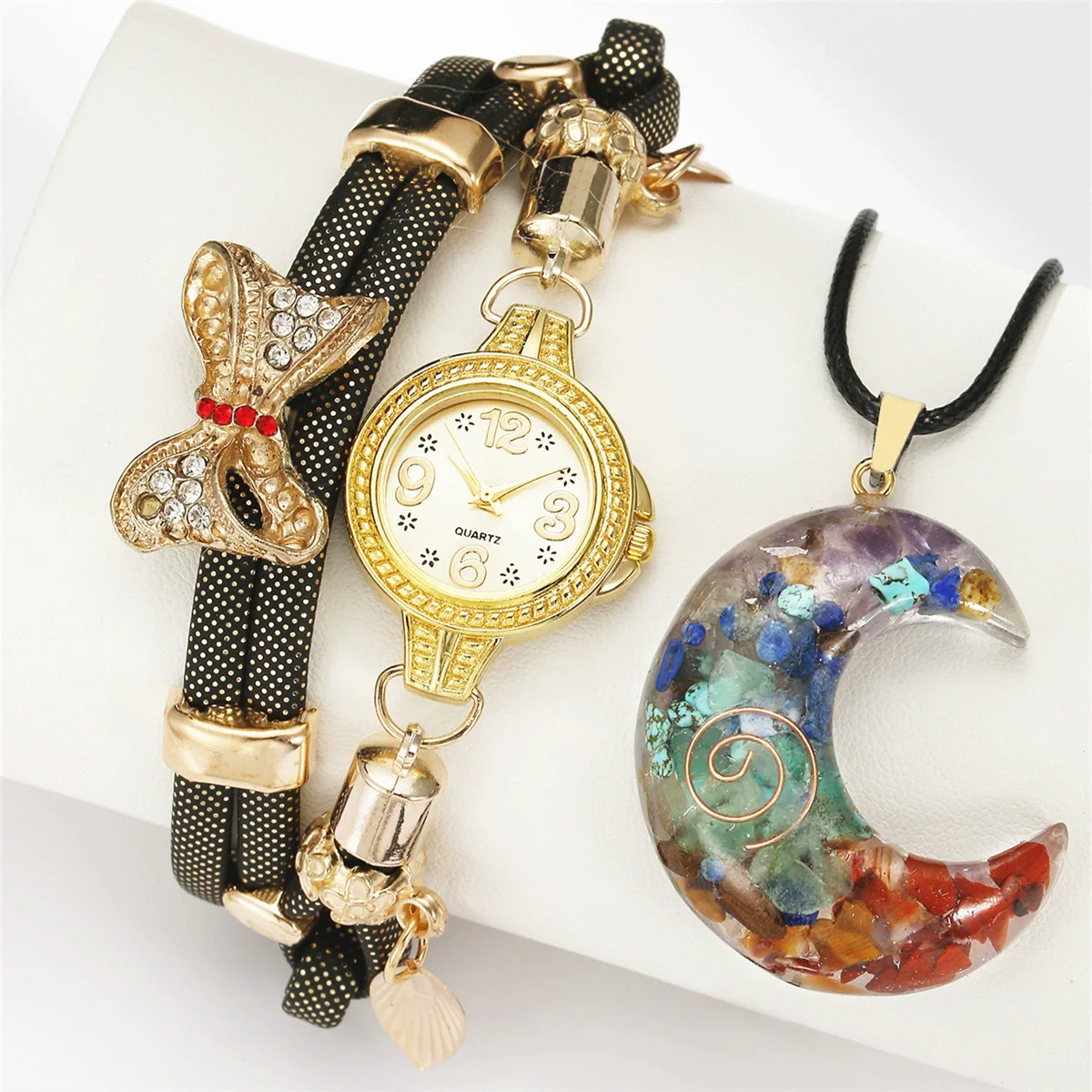 Women's Leisure Bracelet Watch With Alloy Case Pu Strap And Round Dial - Image 2