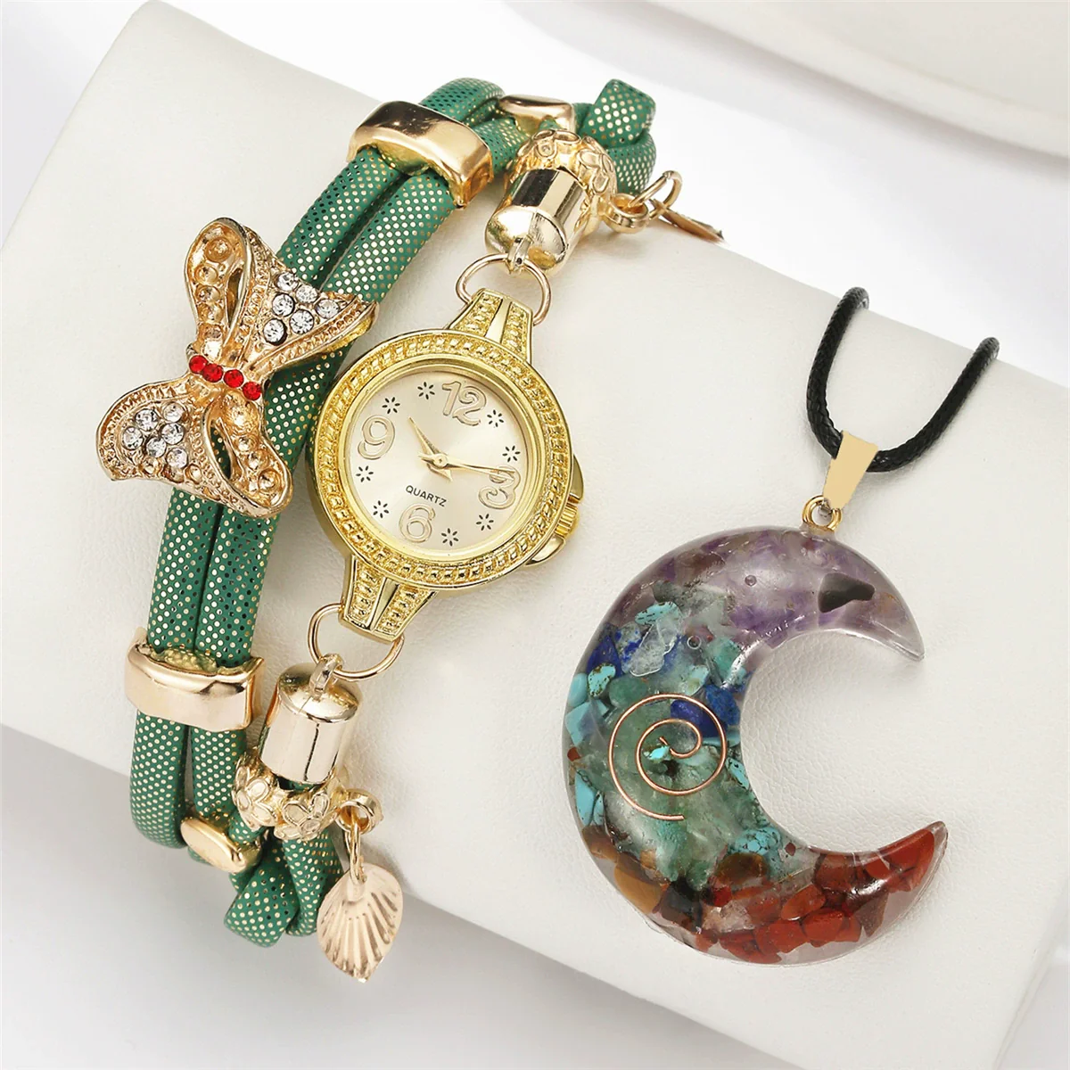 Women's Leisure Bracelet Watch With Alloy Case Pu Strap And Round Dial - Image 3