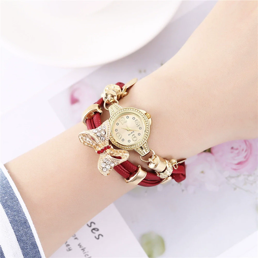 Women's Leisure Bracelet Watch With Alloy Case Pu Strap And Round Dial - Image 4