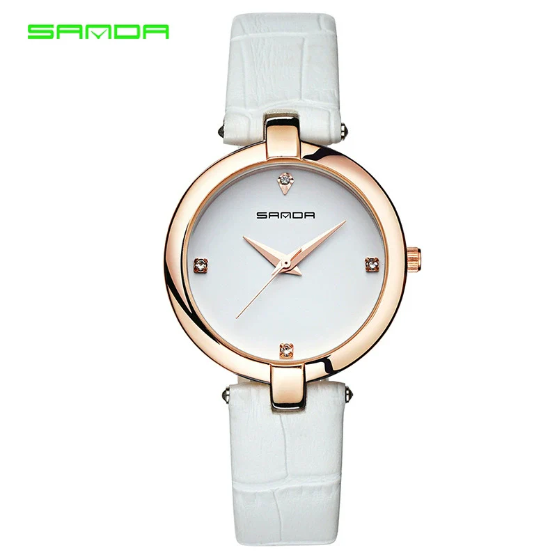 Women's Leisure Fashion Watch Zinc Alloy Case Pu Strap Round Dial Horseshoe Buckle Waterproof
