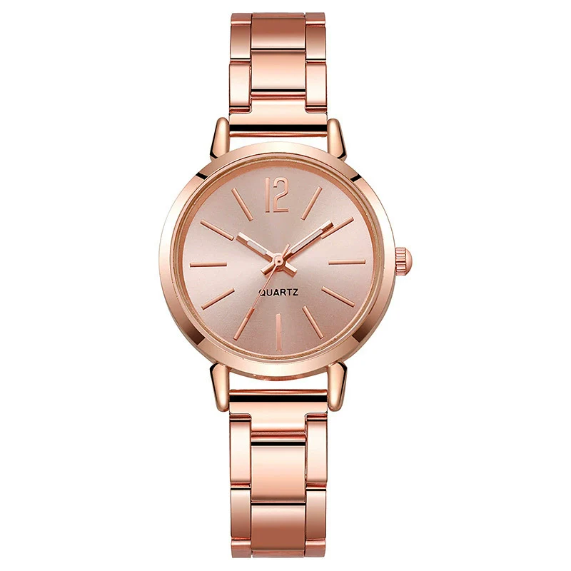 Women's Leisure Quartz Watch With Alloy Strap And Rose Gold Buckle - Image 7