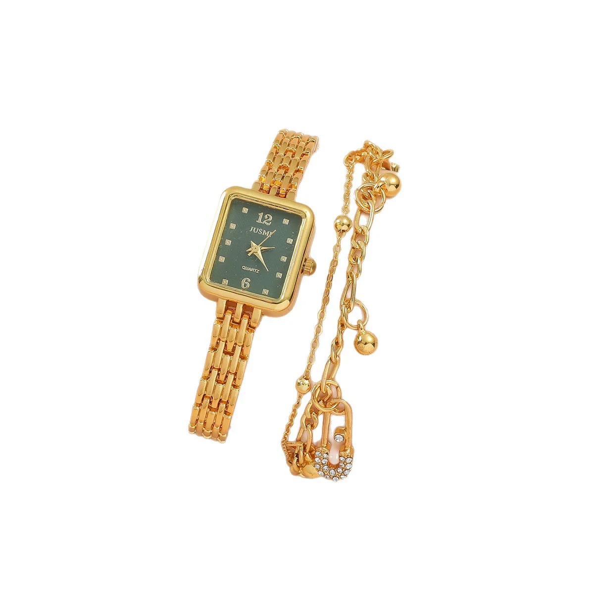 Women's Leisure Style Alloy Case Imitation Leather Strap Round Dial Watch With Spiral Crown And Pin Buckle - Image 5