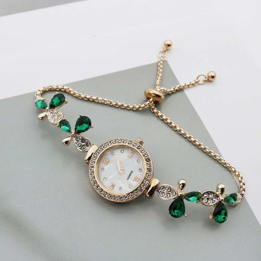 Women's Leisure Style Round Alloy And Stainless Steel Butterfly Fashion Quartz Watch - Image 6