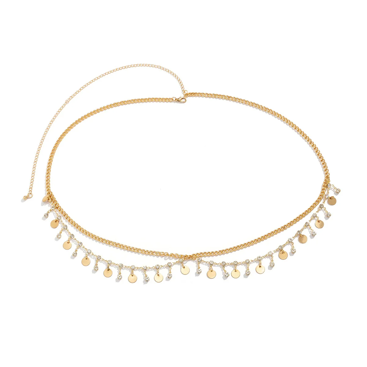 Women's Leisure Waist Chain Jewelry With Iron Chain Copper Chain Rhinestone Butterfly Tassel Design - Image 5