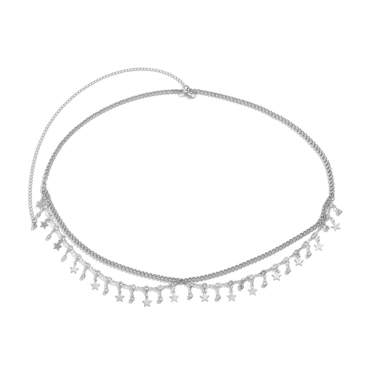Women's Leisure Waist Chain Jewelry With Iron Chain Copper Chain Rhinestone Butterfly Tassel Design - Image 7