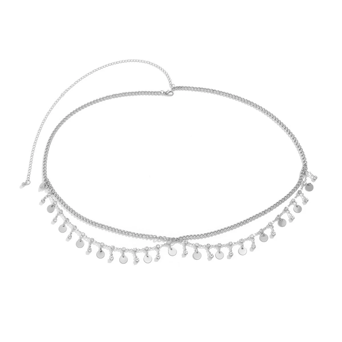 Women's Leisure Waist Chain Jewelry With Iron Chain Copper Chain Rhinestone Butterfly Tassel Design - Image 9
