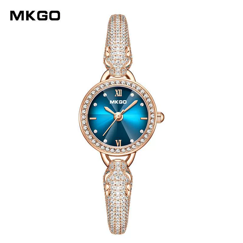 Women's Leopard Head Quartz Watch With Zinc Alloy Case Mineral Strengthened Glass Mirror Zircon Inlaid Copper Strip Strap And Stainless Steel Clasp - Image 4