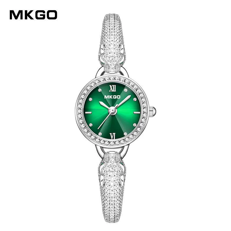 Women's Leopard Head Quartz Watch With Zinc Alloy Case Mineral Strengthened Glass Mirror Zircon Inlaid Copper Strip Strap And Stainless Steel Clasp - Image 5