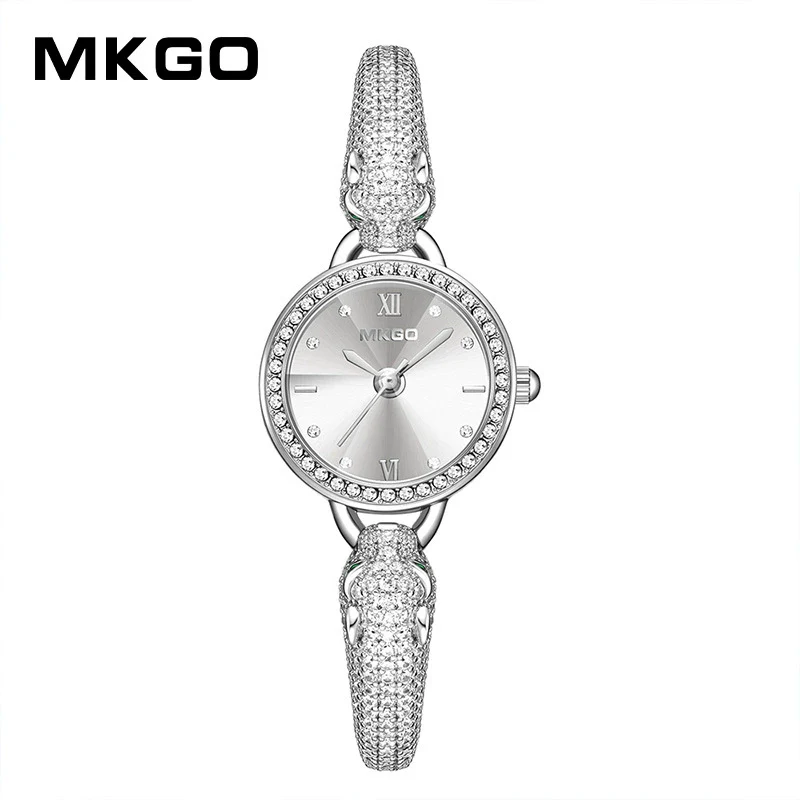 Women's Leopard Head Quartz Watch With Zinc Alloy Case Mineral Strengthened Glass Mirror Zircon Inlaid Copper Strip Strap And Stainless Steel Clasp - Image 6