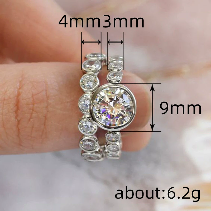 Women's Light Luxury Geometric Copper Ring With Zirconia Design - Image 4