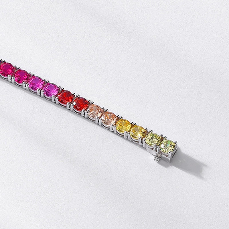 Women's Light Luxury Geometric Zircon 925 Silver Bracelet With Diamond Design - Image 3