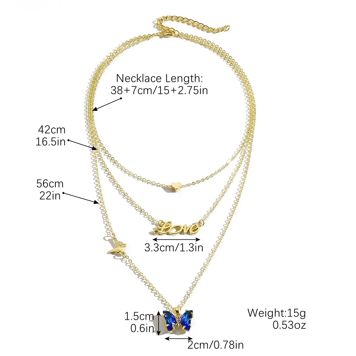 Women's Light Luxury Highend Zinc Alloy And Artificial Crystal Butterfly Pendant Necklace With Electroplating Treatment And Insects Letters Numbers Text Pattern - Image 6