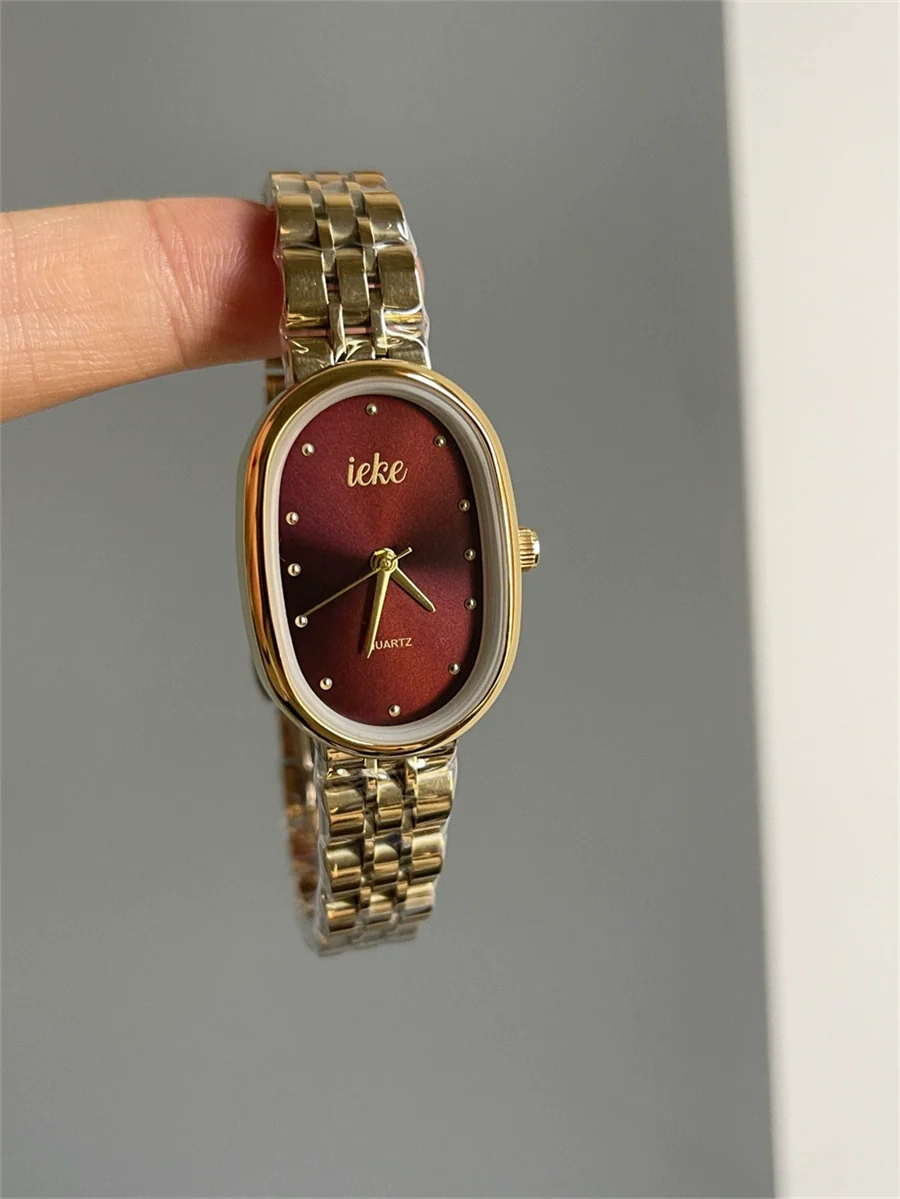 Women's Light Luxury Quartz Wristwatch Zinc Alloy Case Oval Dial Medieval Style - Image 6