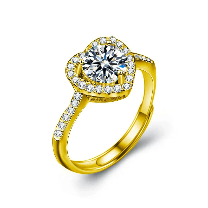 Women's Light Luxury Style Moissanite Ring S925 Sterling Silver Geometric Micropaved - Image 9