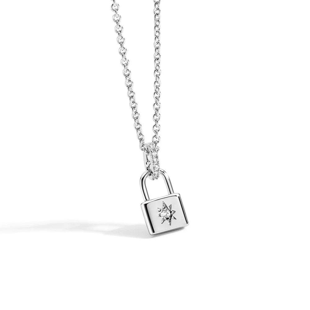 Women's Lock Necklace Brass Copper Plated With 18K Gold Electroplating Cross Chain Fashion Jewelry - Image 6