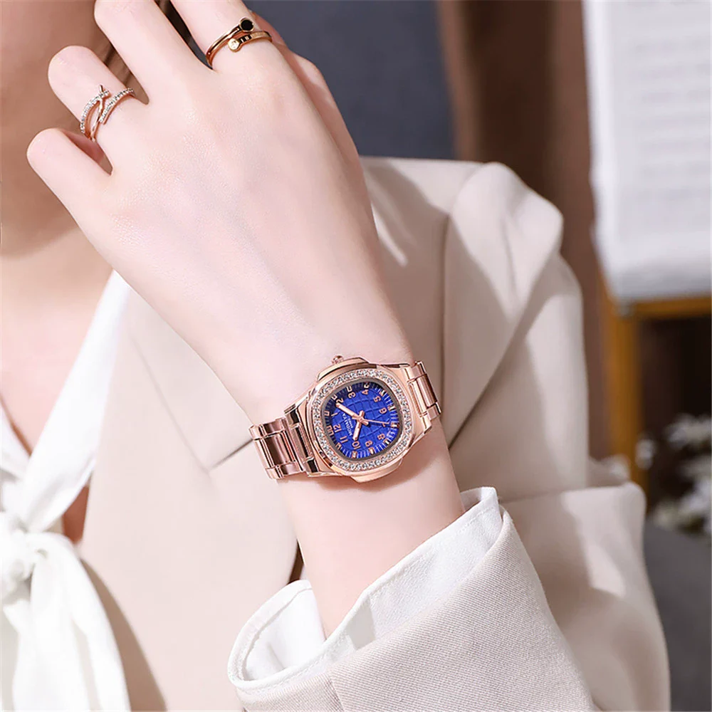 Women's Luxury Leisure Stainless Steel And Alloy Watch With Octagonal And Round Design - Image 4