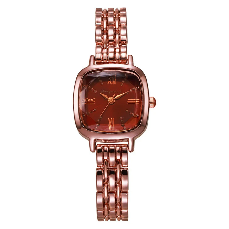 Women's Luxury Square Dial Steel Band Watch Fashion And Simple Design - Image 6