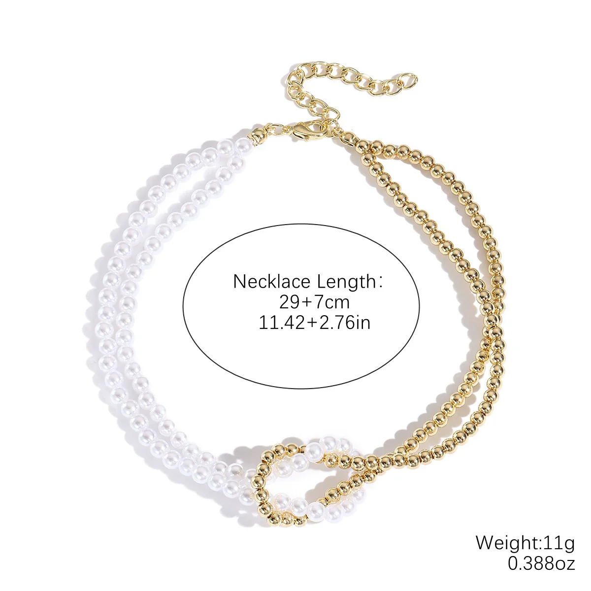 Women's Metal And Porcelain Heart Shape Love Pendant Clavicle Chain Necklace With Electroplating - Image 11