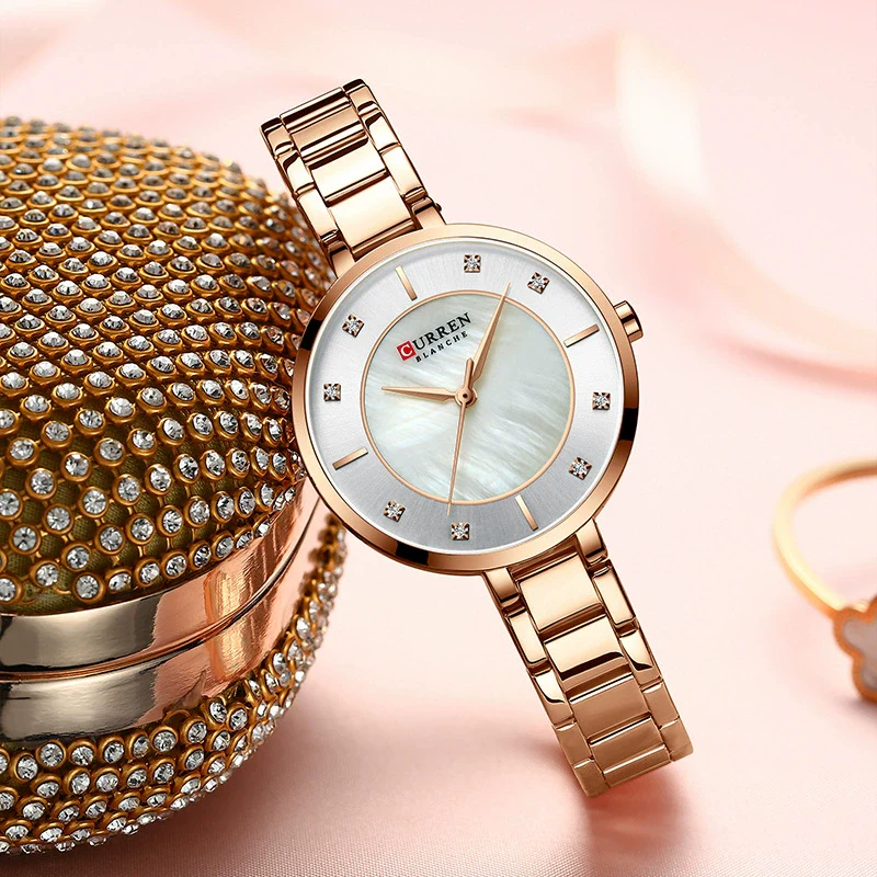 Women's Metal And Stainless Steel Round Fashion Waterproof Watch - Image 2