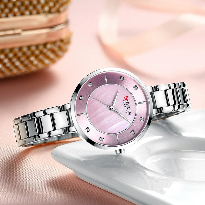 Women's Metal And Stainless Steel Round Fashion Waterproof Watch - Image 3