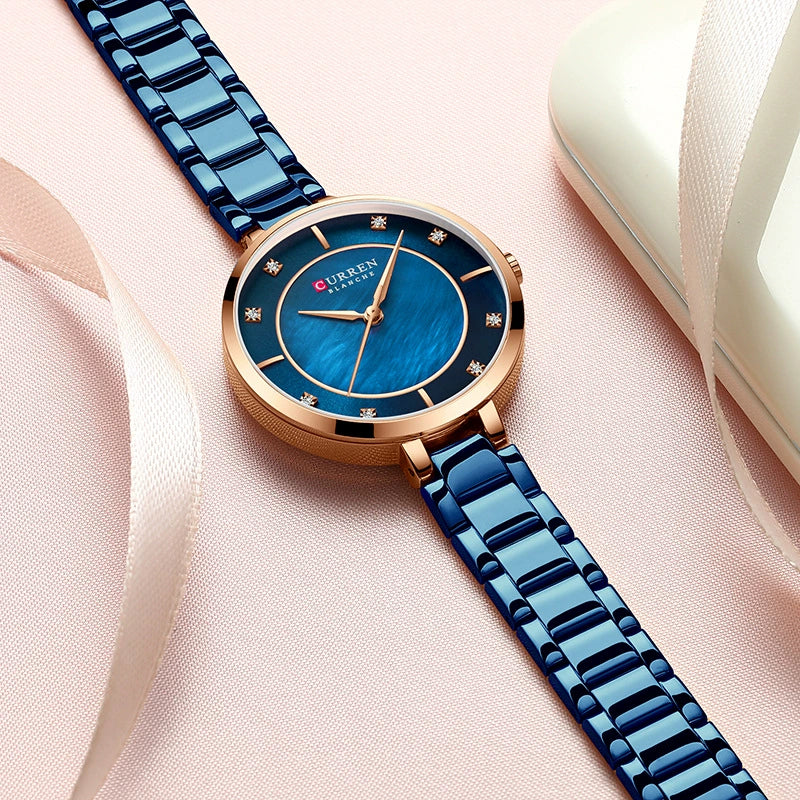 Women's Metal And Stainless Steel Round Fashion Waterproof Watch - Image 4