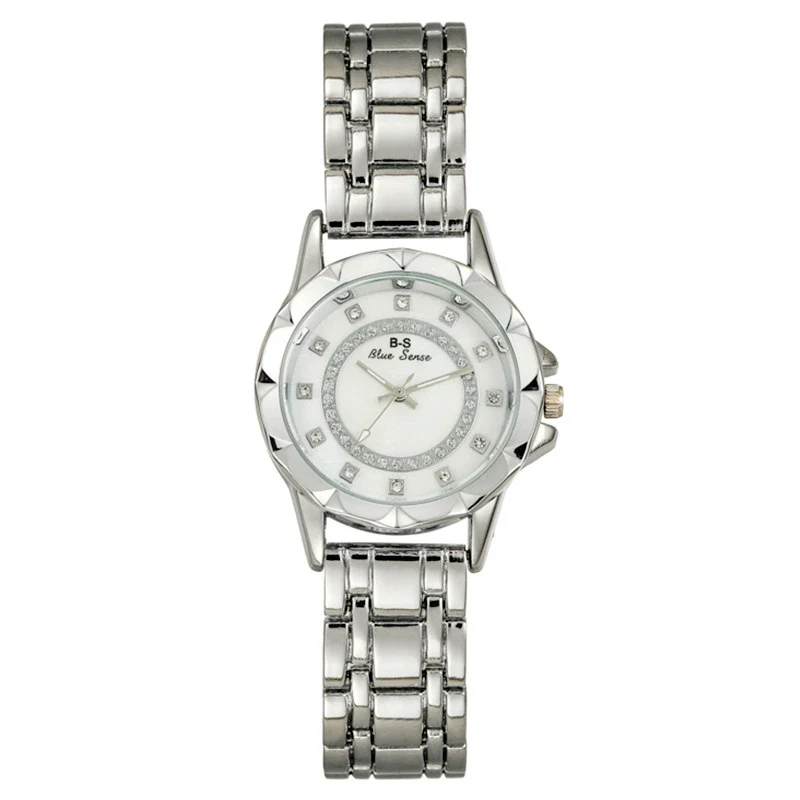 Women's Metal Bracelet Watch With Motherofpearl And Diamond Fashion Style Round Dial - Image 5