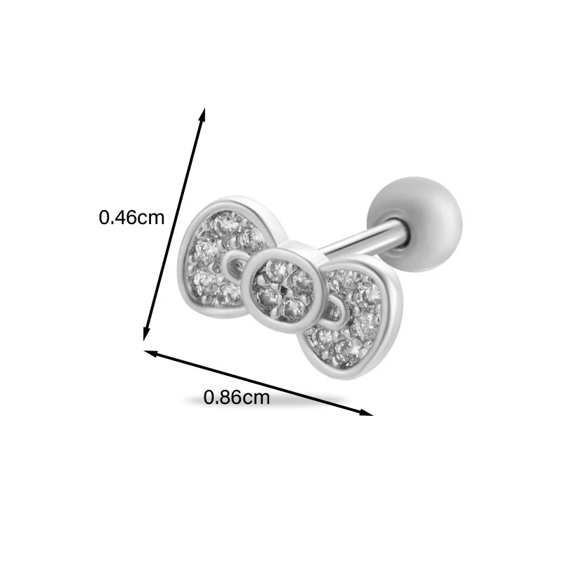Women's Metal Fivepointed Star Bow Heart Electroplated Earrings - Image 21
