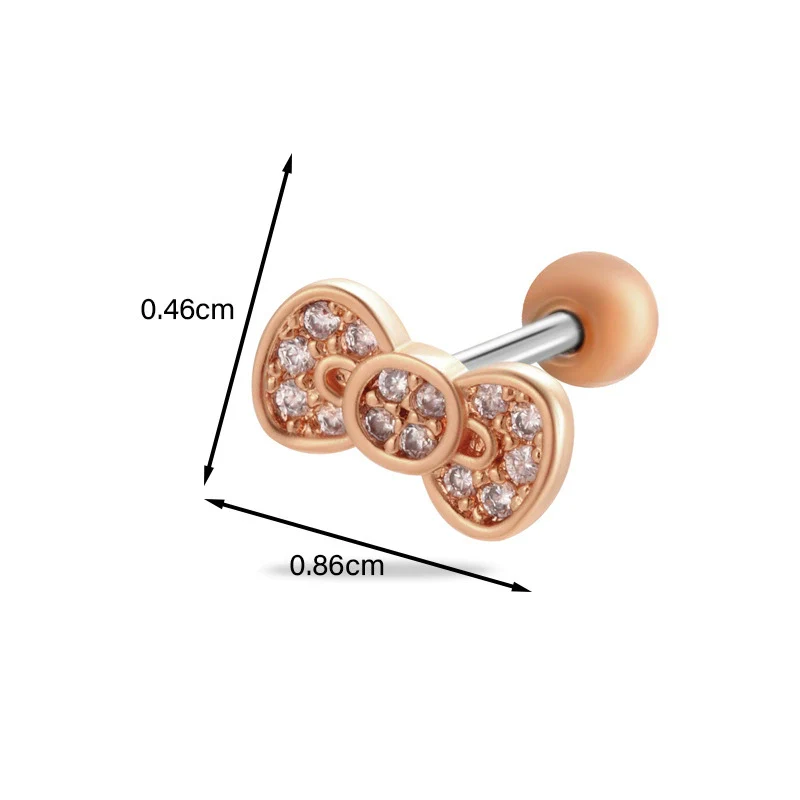 Women's Metal Fivepointed Star Bow Heart Electroplated Earrings - Image 29