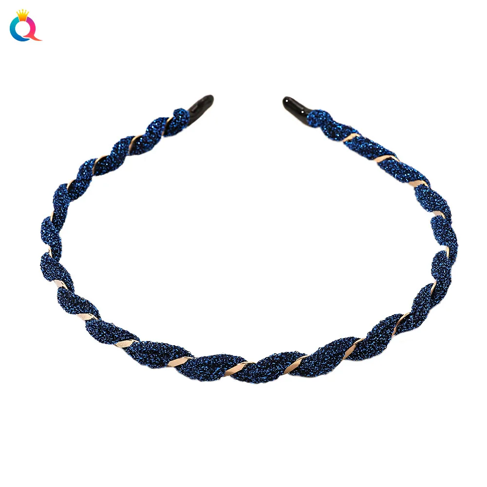 Women's Metal Handmade Hairband Hair Accessories Sweet Outgoing Candy Color Thin Bright Silk Yarn - Image 4