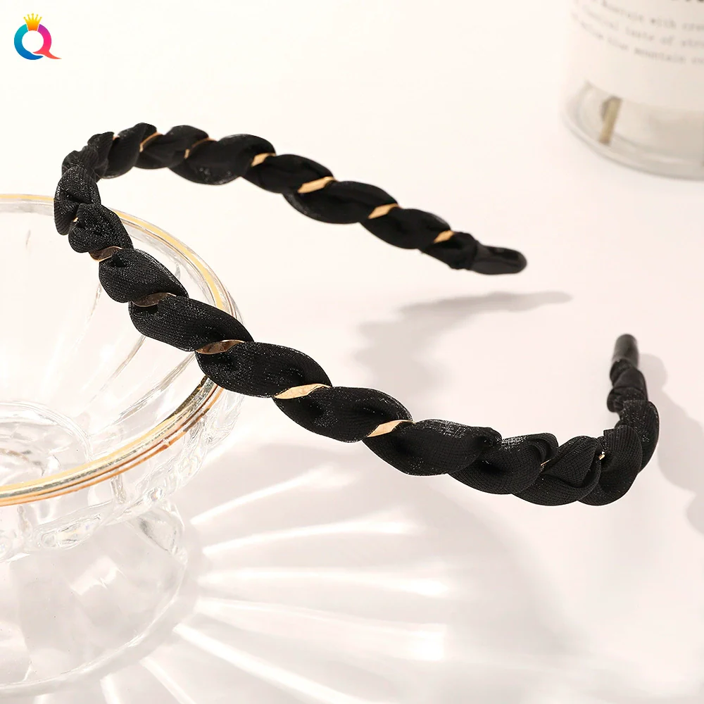 Women's Metal Handmade Hairband Hair Accessories Sweet Outgoing Candy Color Thin Bright Silk Yarn - Image 8