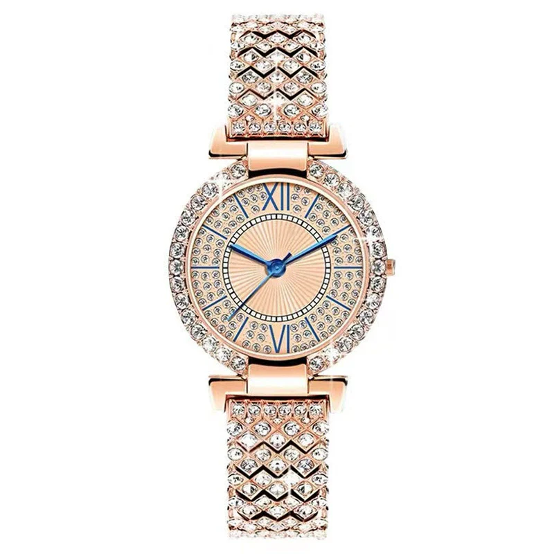 Women's Metal Quartz Bracelet Watch With Round Dial And Jewelry Buckle - Image 5