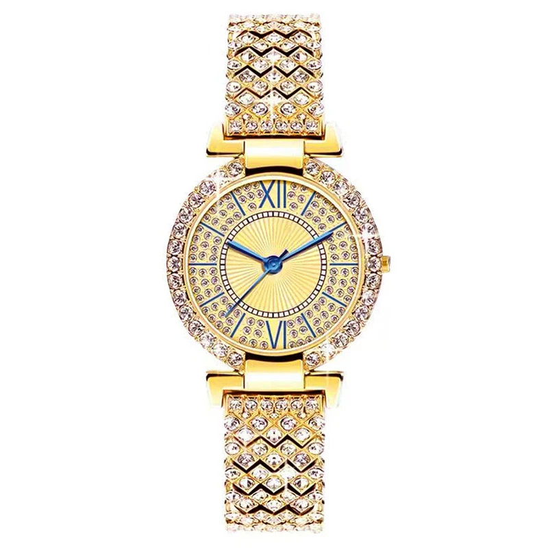 Women's Metal Quartz Bracelet Watch With Round Dial And Jewelry Buckle - Image 6