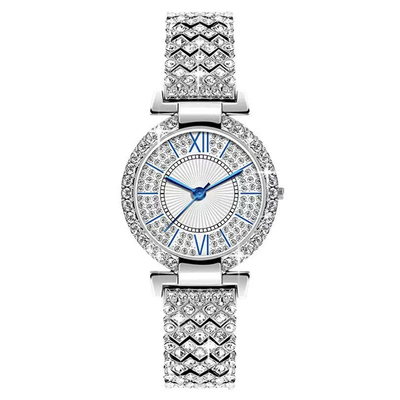Women's Metal Quartz Bracelet Watch With Round Dial And Jewelry Buckle - Image 8