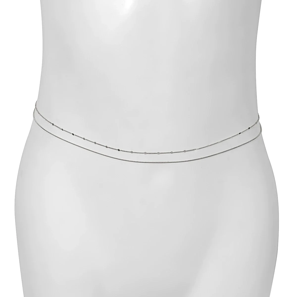 Women's Metal Simple Geometric Body Chain Jewelry Sexy Beach Style Rhinestone Waist Chain - Image 9
