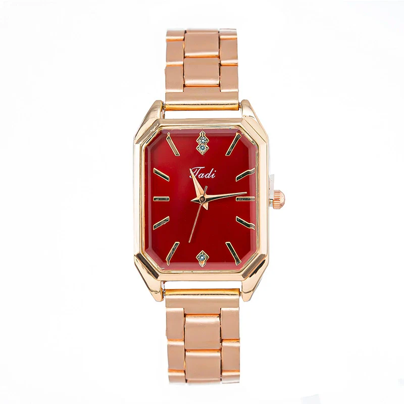 Women's Metal Square Leisure Quartz Wristwatch With Mineral Strengthened Glass Mirror - Image 8