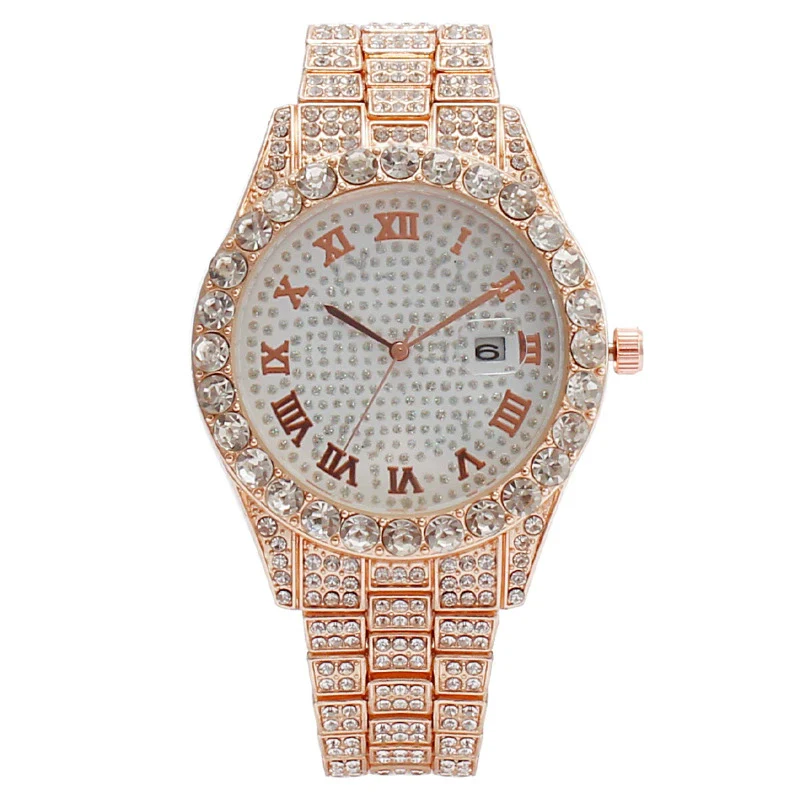 Women's Metal Watch With Roman Pattern And Fashion Style