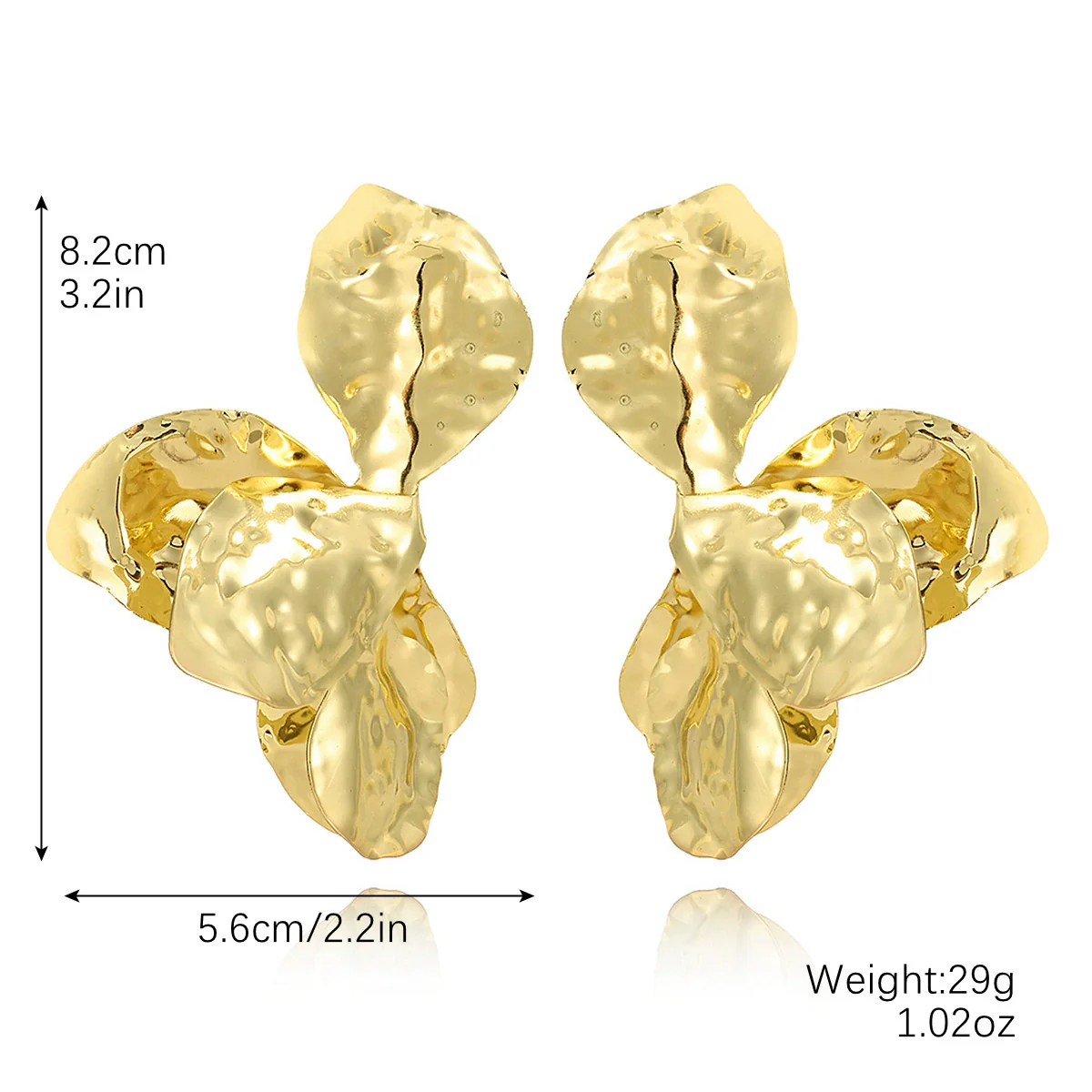 Women's Metallic Geometric Earrings With Electroplating Heart Rhombus Drop Shape Heavy Industry Niche Exaggerated Fashion Personality - Image 10