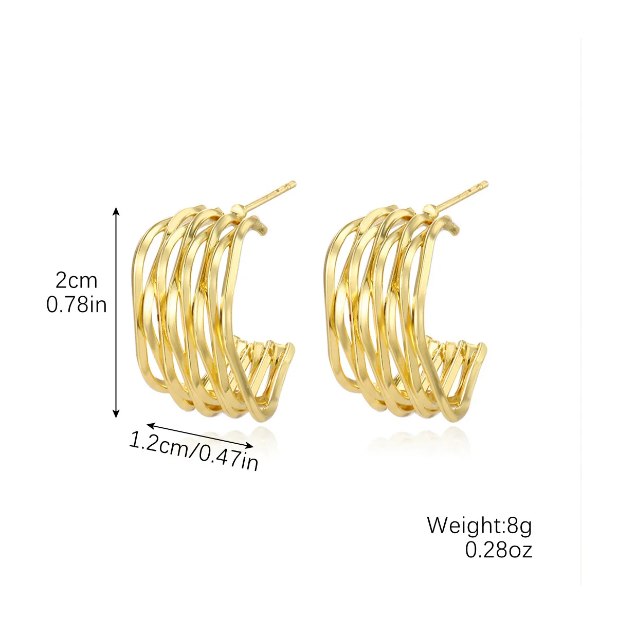 Women's Metallic Geometric Earrings With Electroplating Heart Rhombus Drop Shape Heavy Industry Niche Exaggerated Fashion Personality - Image 9