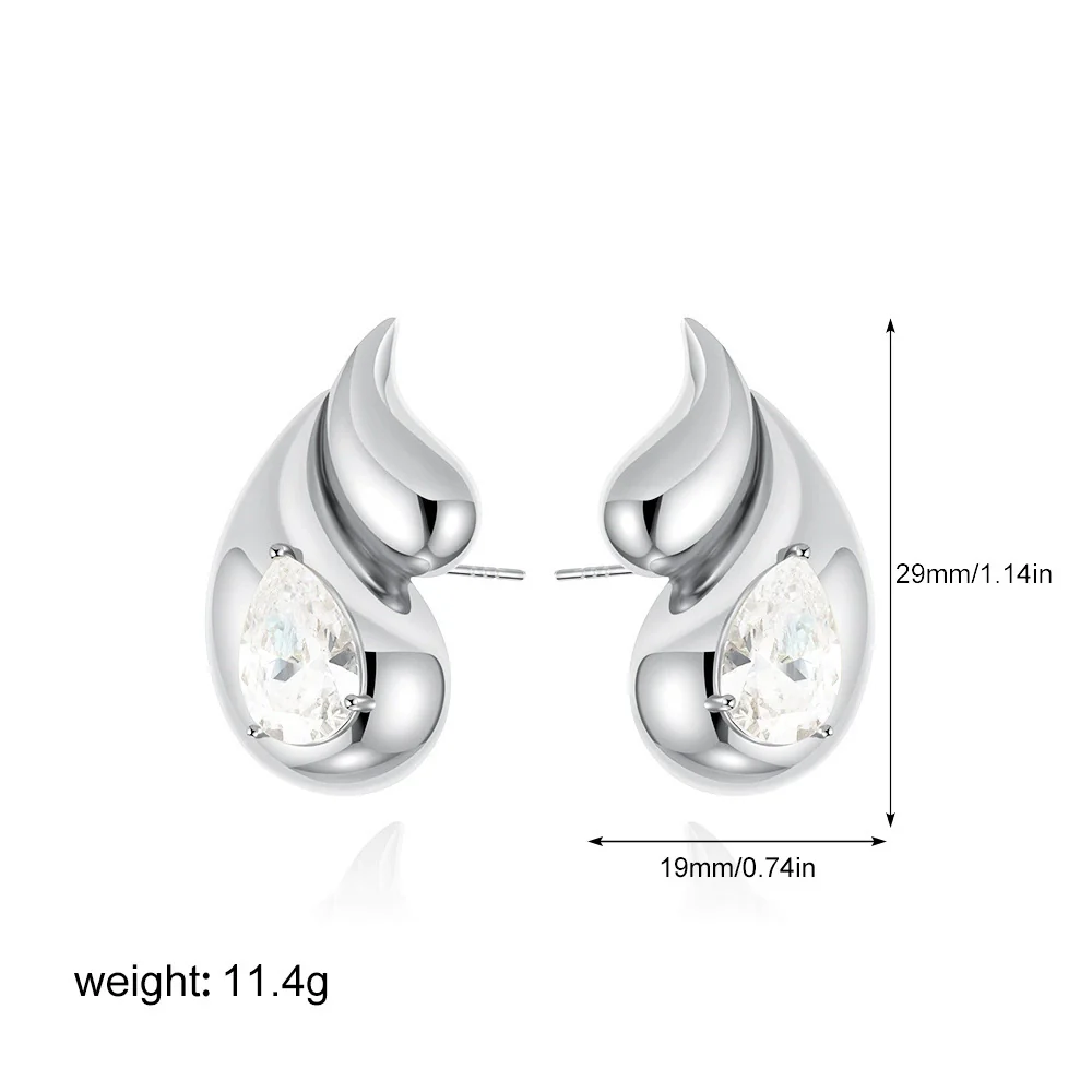 Women's Minimalist Geometric Copper Earrings With Electroplating And Irregular Double Ring Coil Winding Design - Image 15