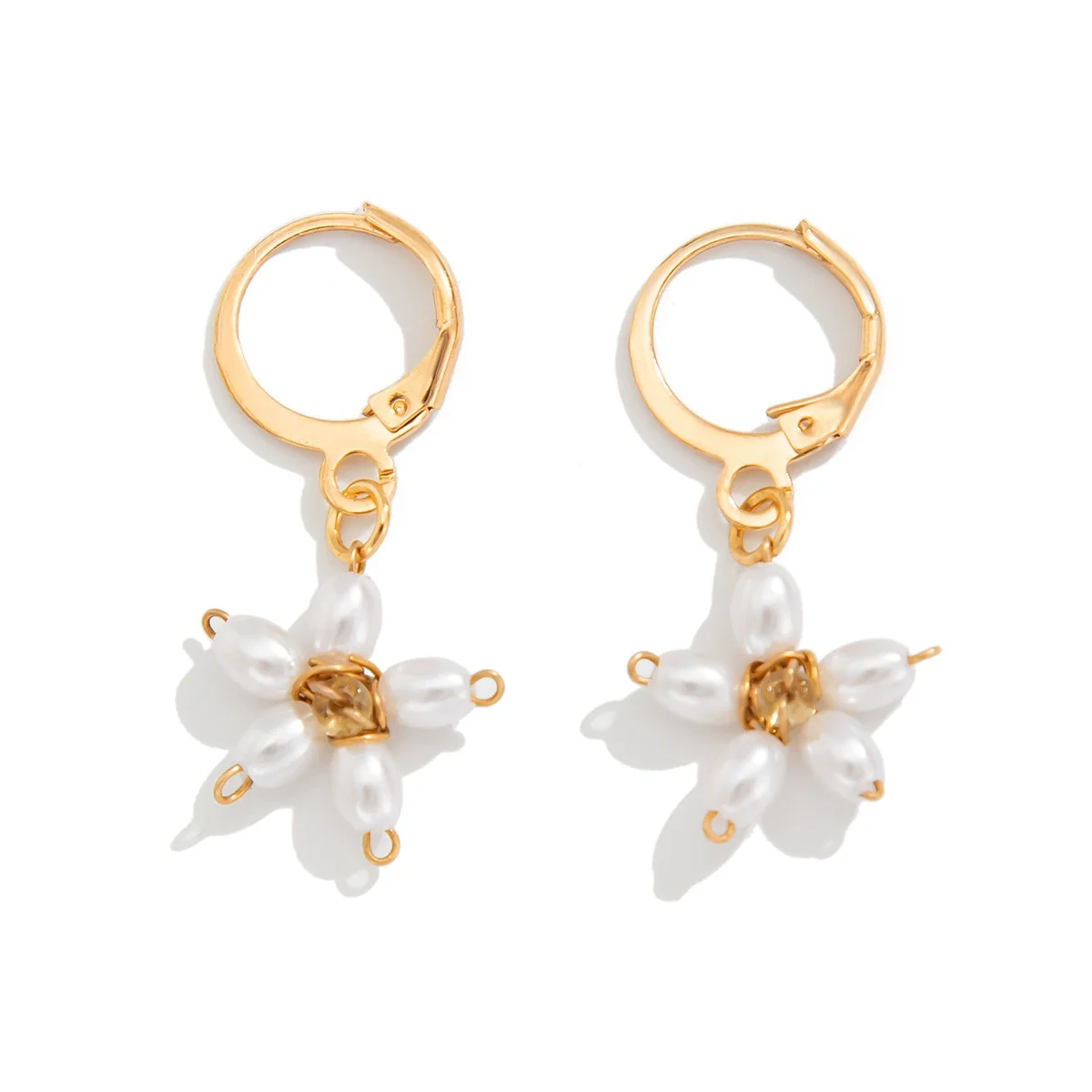 Women's Minimalist Handmade Imitation Pearl Flower Collarbone Necklace With Metal Thin Chain - Image 4