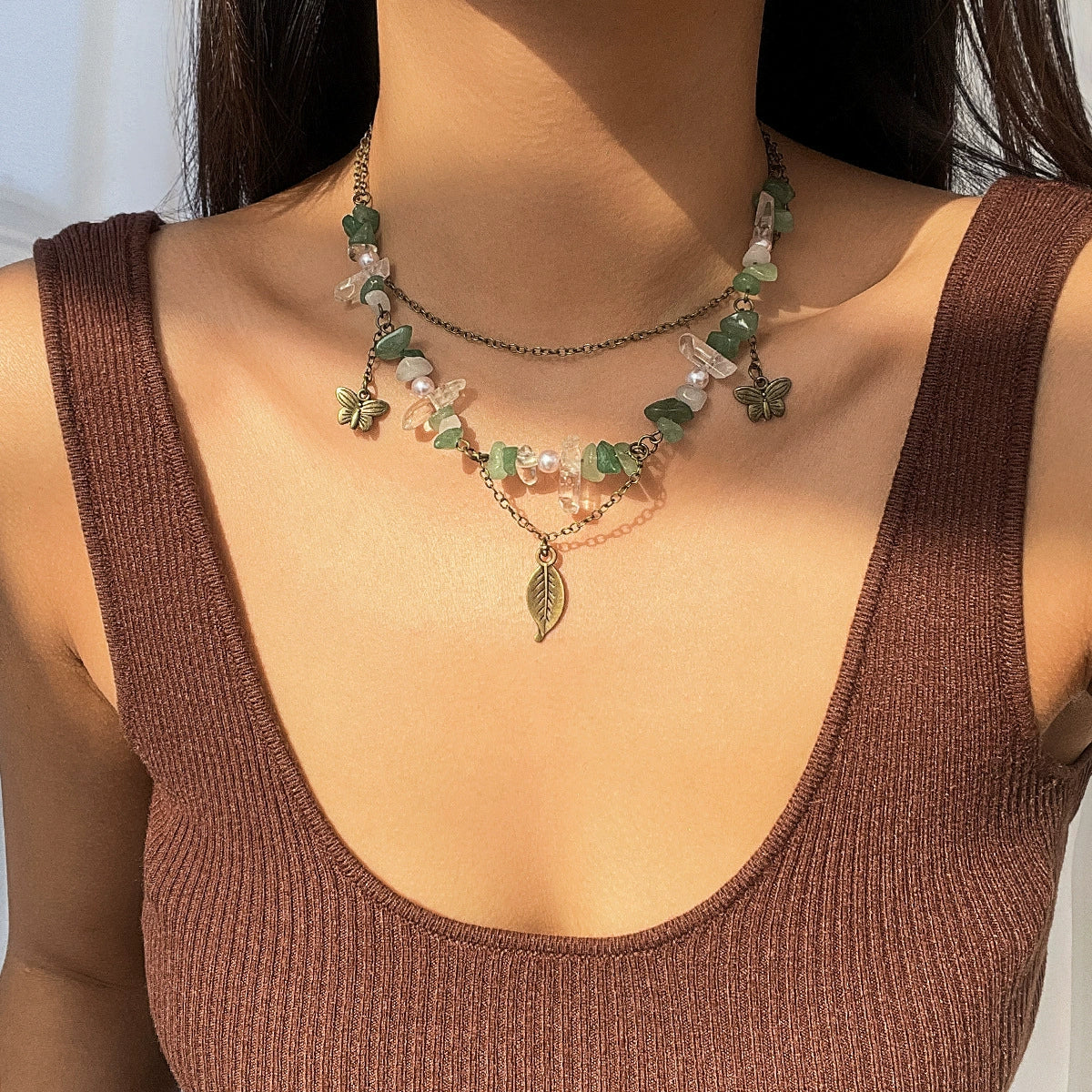 Women's Minimalist Iron And Alloy Constellation Patterned Necklace With Electroplating Processing - Image 9