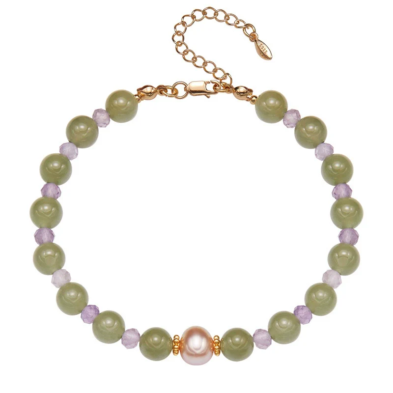 Women's Natural Pearl And 925 Sterling Silver Geometric Clavicle Chain Necklace Set - Image 6