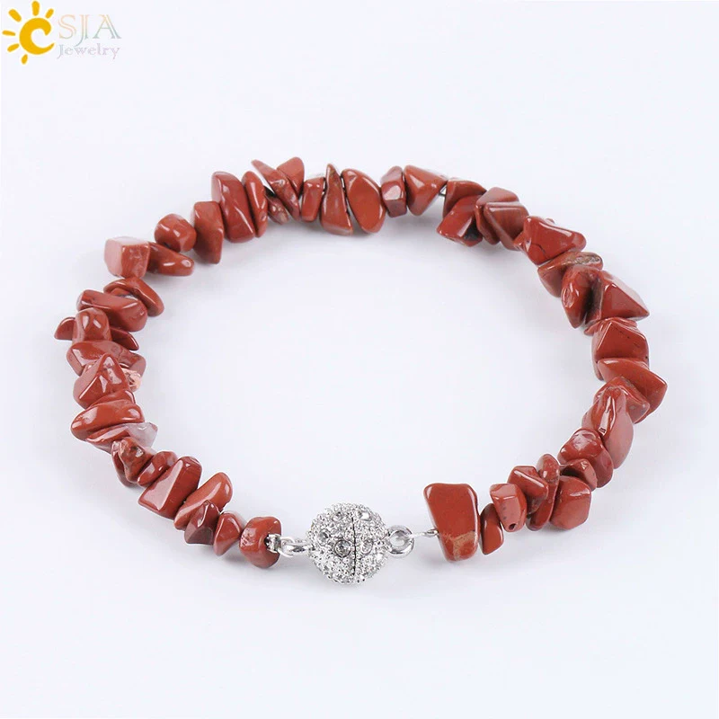 Women's Natural Stone And Copper Accessories Minimalist Irregular Bead Electroplated Bracelet With Volcanic Rock Amethyst Lapis Lazuli And More - Image 6