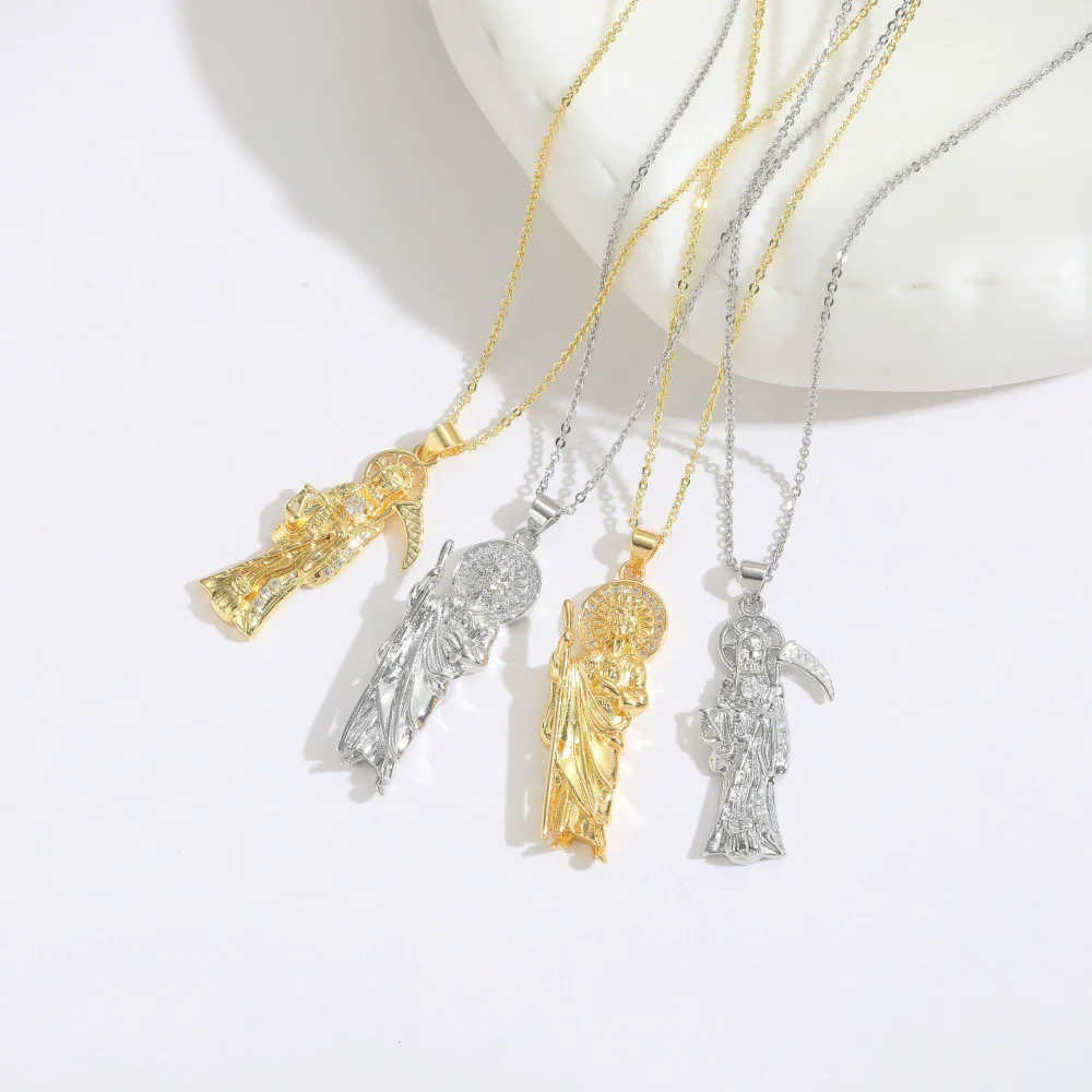 Women's Necklace Copper O Word Chain Mixed Gemstone Setting Electroplating - Image 5