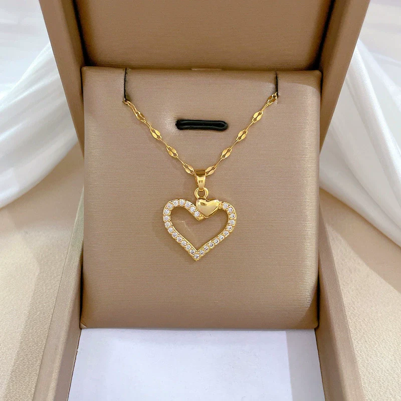 Women's Necklace Titanium Steel Copper Electroplating Geometric Style