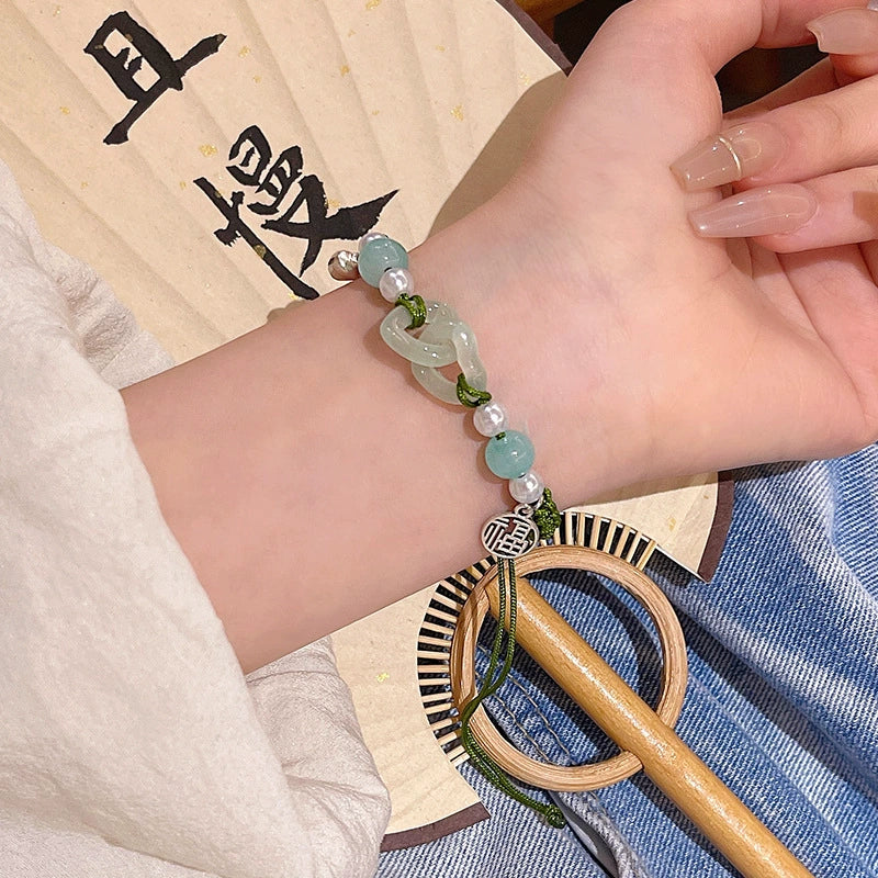 Women's Pearl Geometric Insectinspired Electroplated Hand Jewelry Bracelet - Image 34
