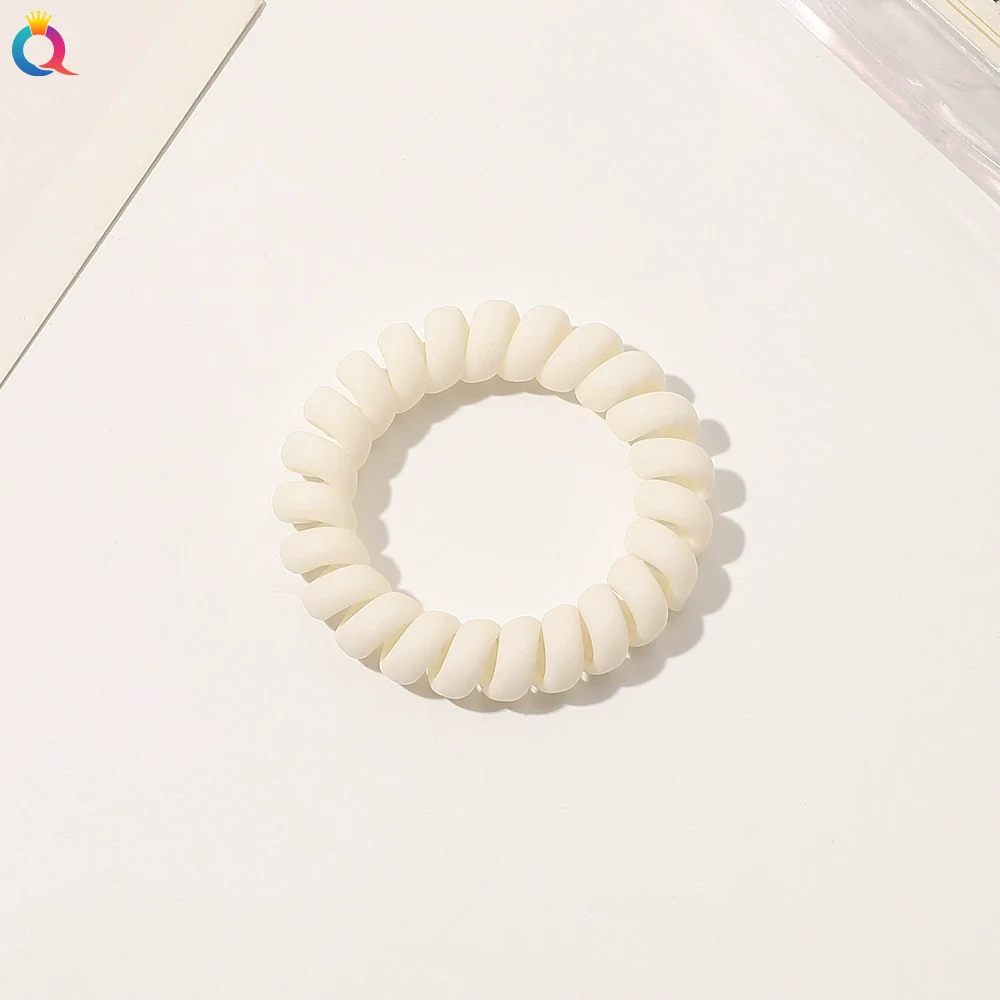 Women's Plastic Resin Handmade Telephone Line Hair Band High Elastic Hair Rope - Image 17