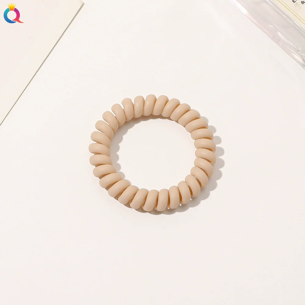 Women's Plastic Resin Handmade Telephone Line Hair Band High Elastic Hair Rope - Image 18