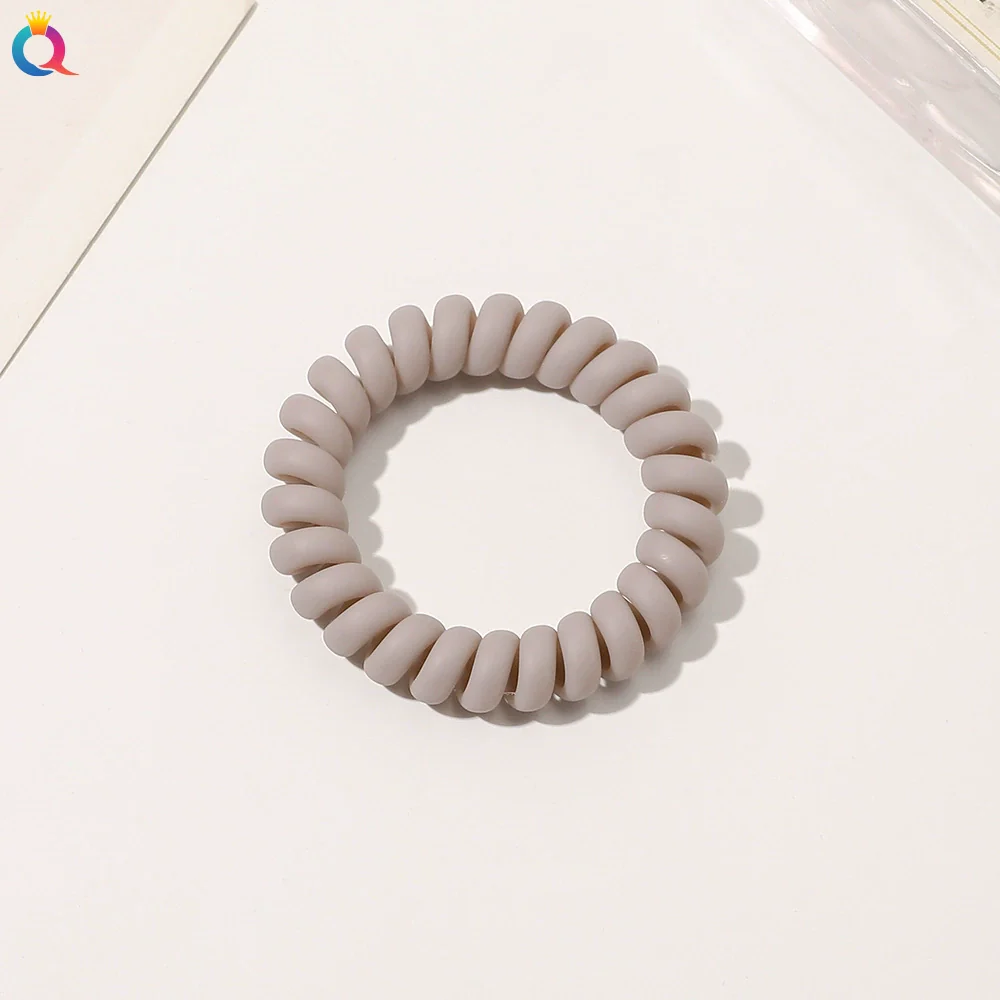 Women's Plastic Resin Handmade Telephone Line Hair Band High Elastic Hair Rope - Image 20