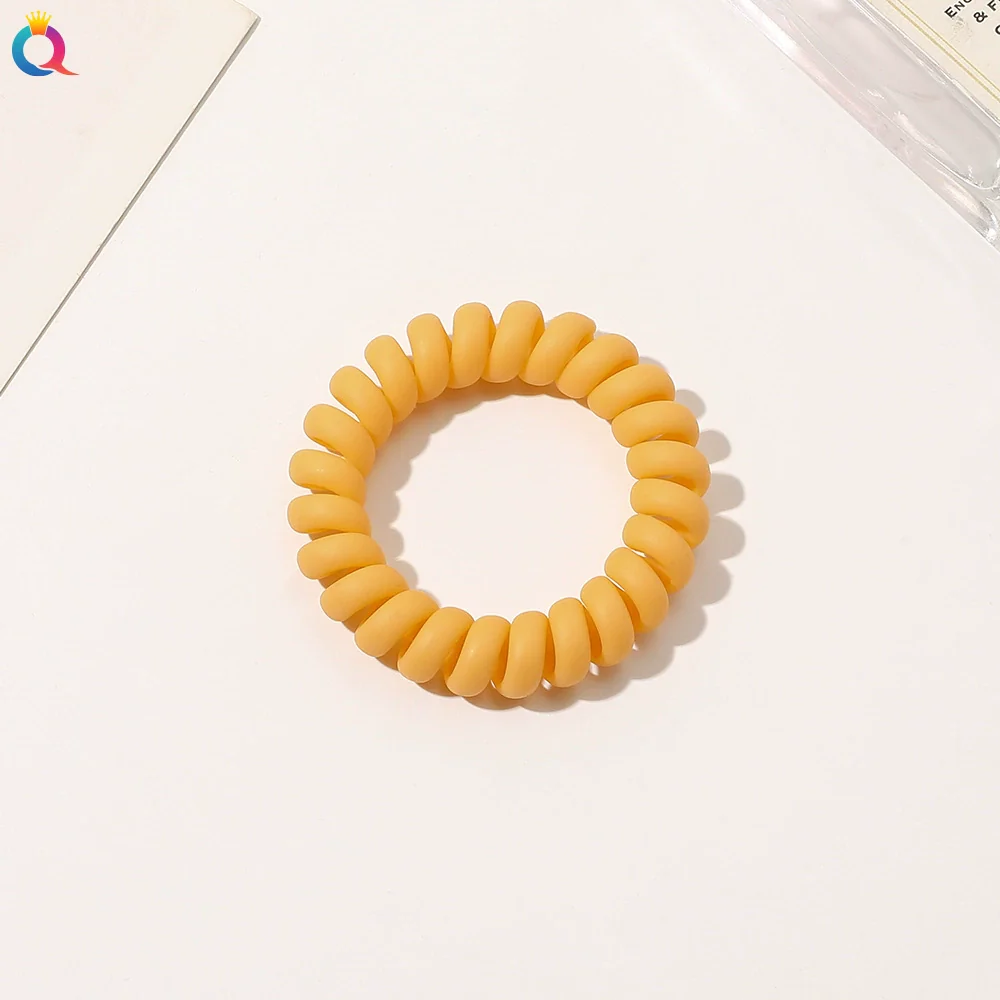 Women's Plastic Resin Handmade Telephone Line Hair Band High Elastic Hair Rope - Image 21